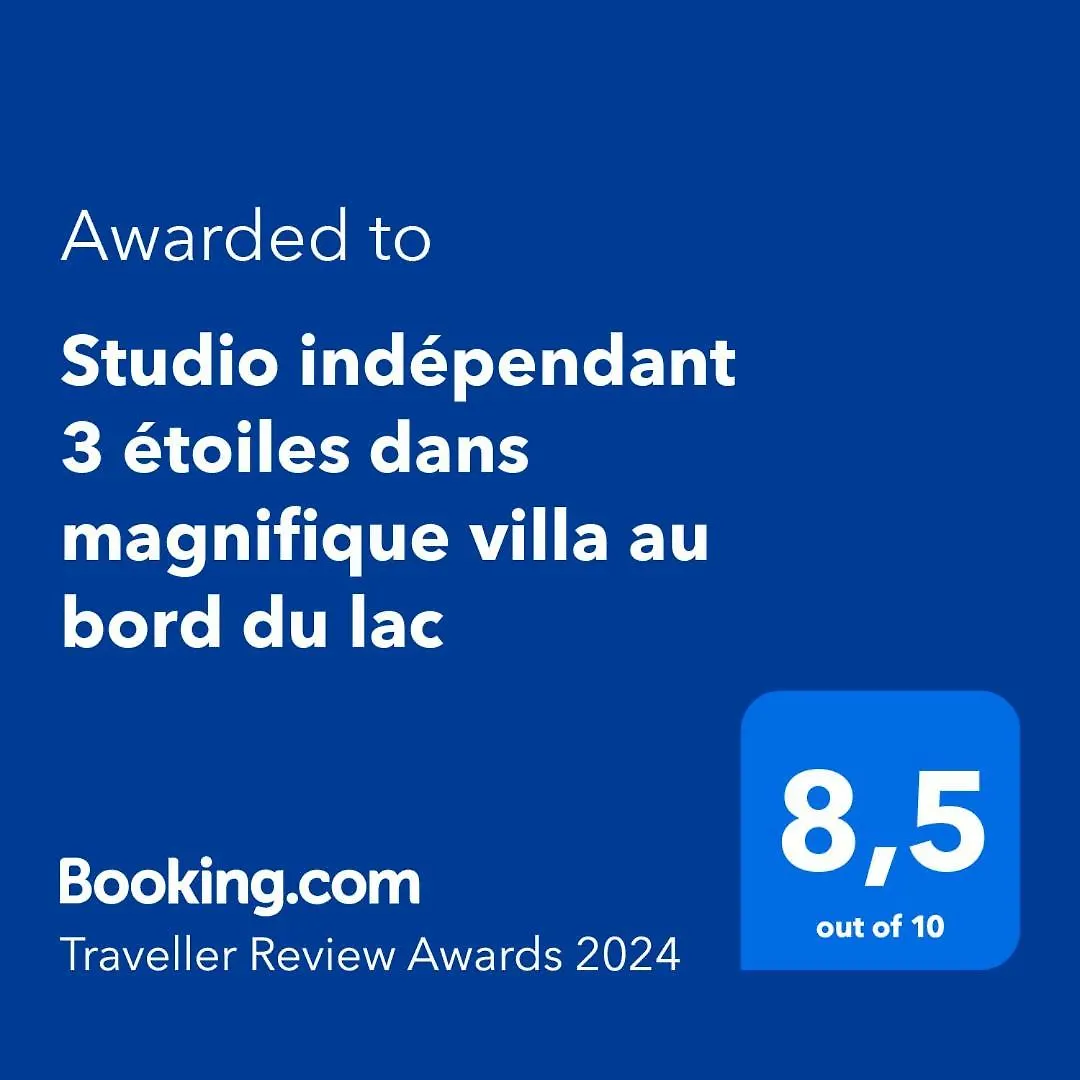 아파트 Studio Independant 3 Etoiles Dans Villa Au Bord Du Lac Annecy 베이리에-뒤-락 프랑스